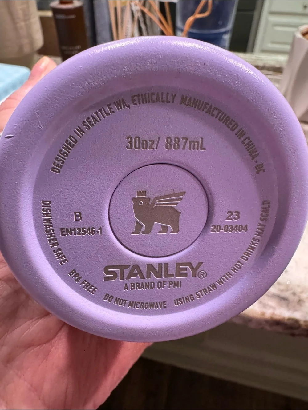 Stanley Lavender Insulated Travel Mug with Handle - Picture 3 of 4